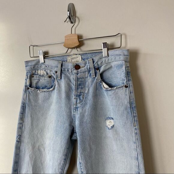 CURRENT Elliot-“The Crossover” Lightwash Straight Leg Distressed Raw Hem… - Picture 6 of 13